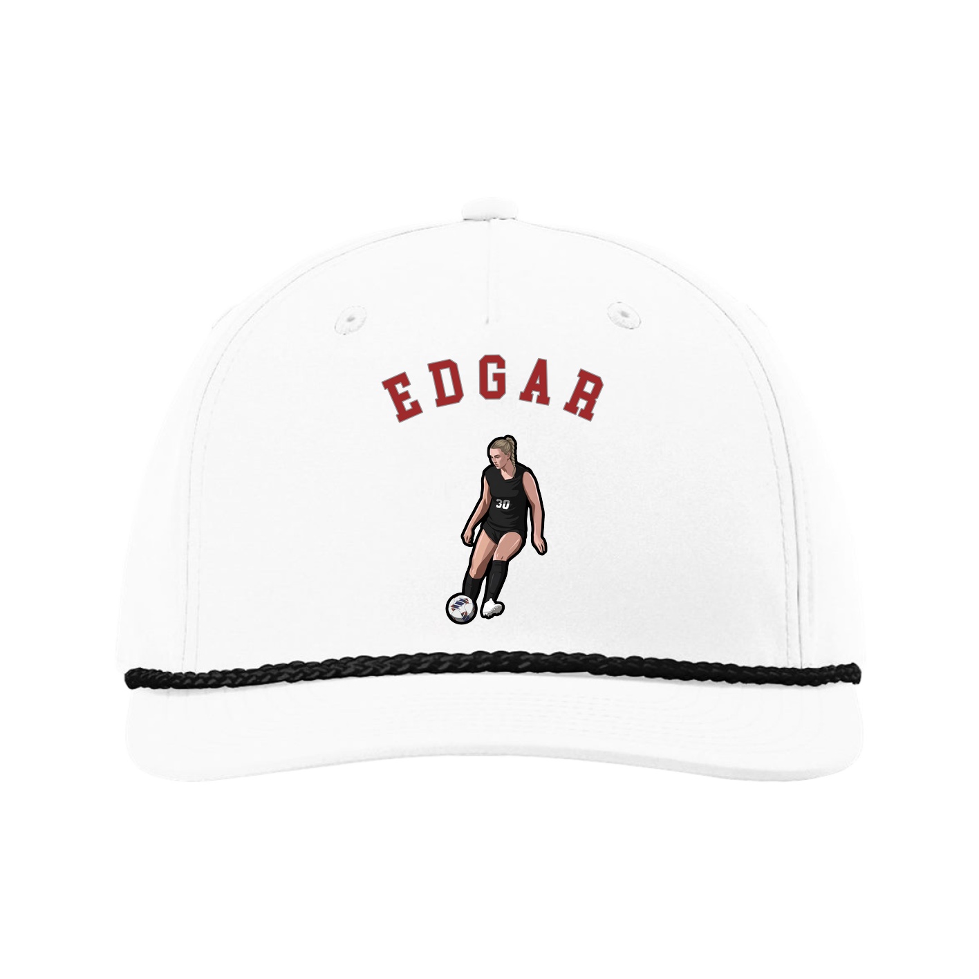 Five-Panel Classic Rope Cap — Shirsey Arch in White