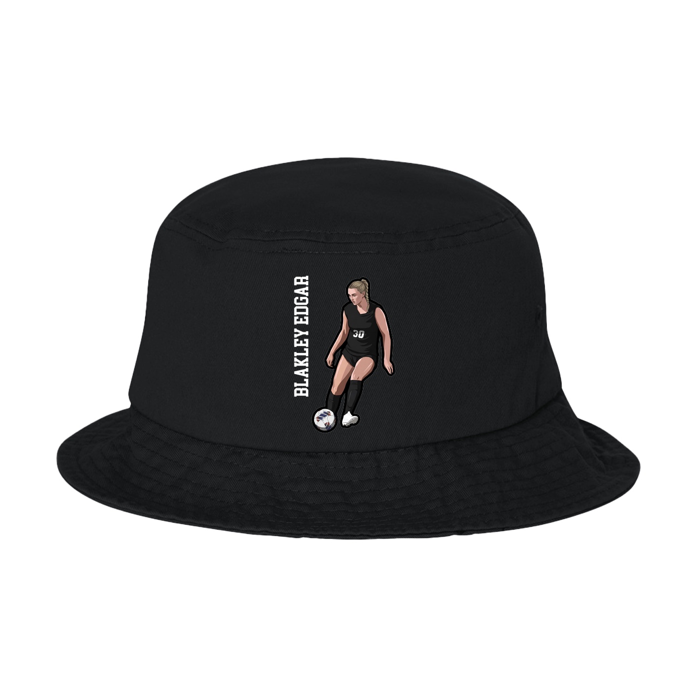 Bucket Cap — Name Vertical in Black