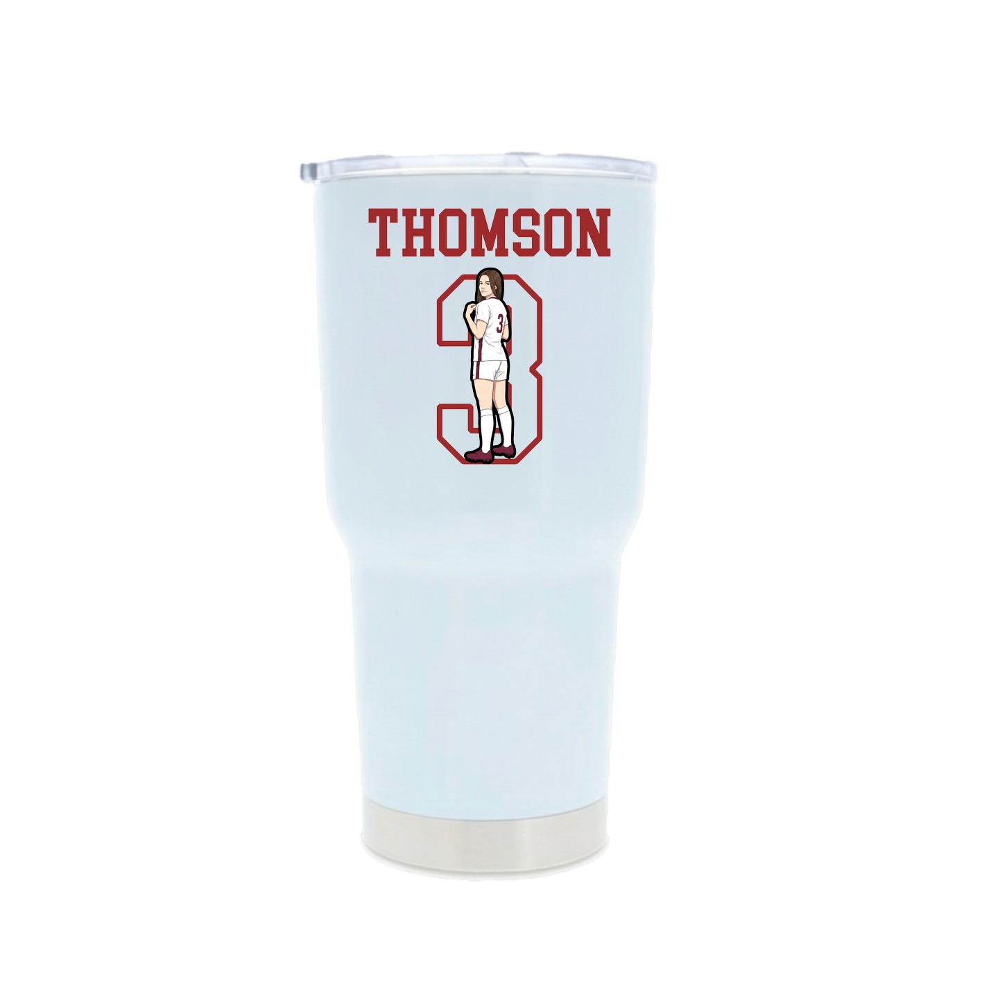 30oz Stainless Steel Tumbler — Shirsey in White