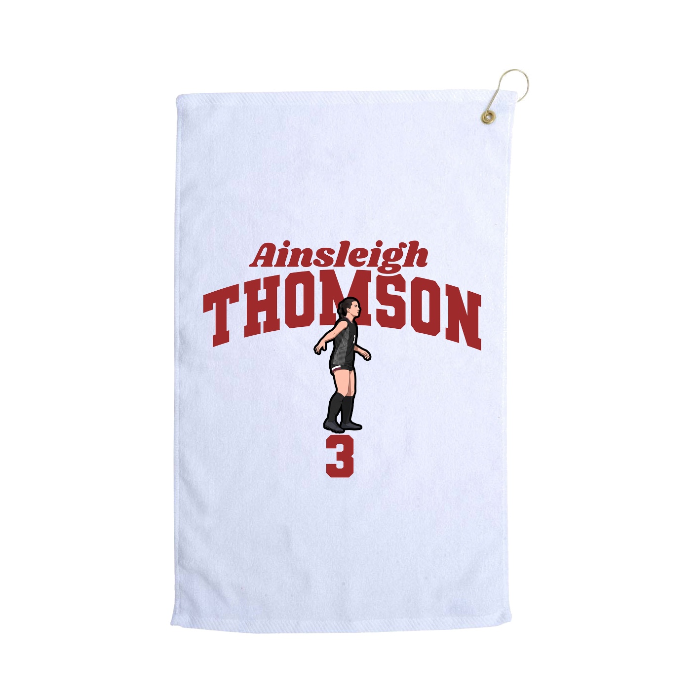 Golf Towel — Signature Arch in White