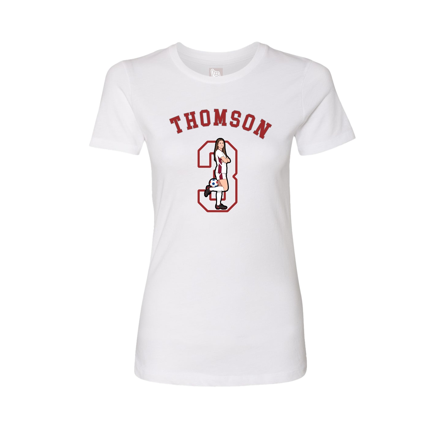 Fitted Women's Tee — Shirsey Arch in White