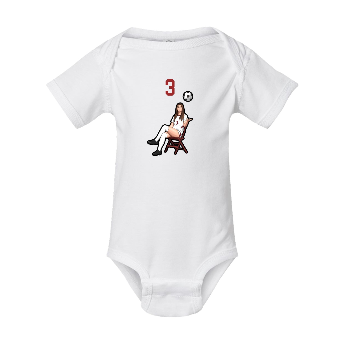 Baby Onesie — Number Top in White