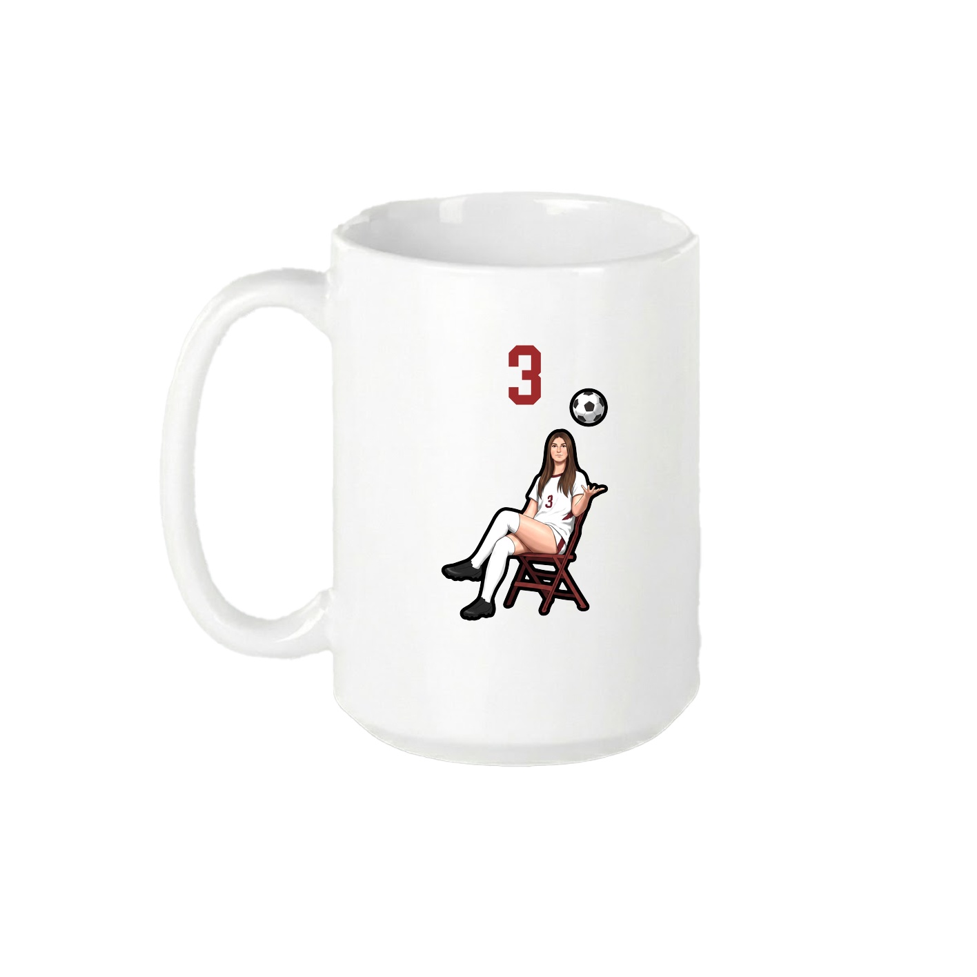15oz Coffee Mug — Number Top in White