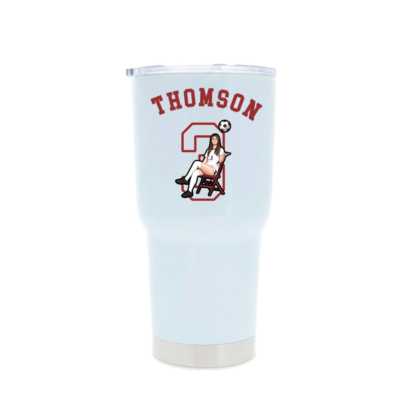 30oz Stainless Steel Tumbler — Shirsey Arch in White