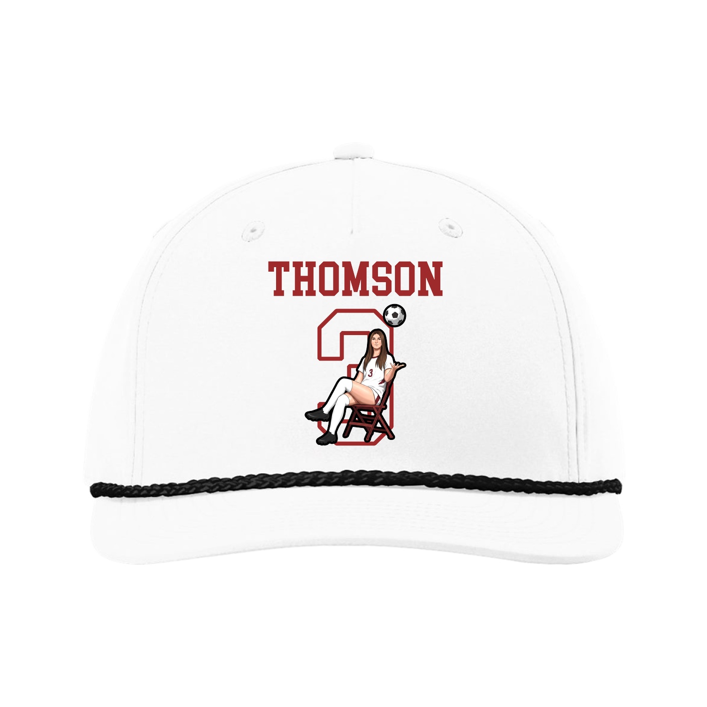 Five-Panel Classic Rope Cap — Shirsey in White
