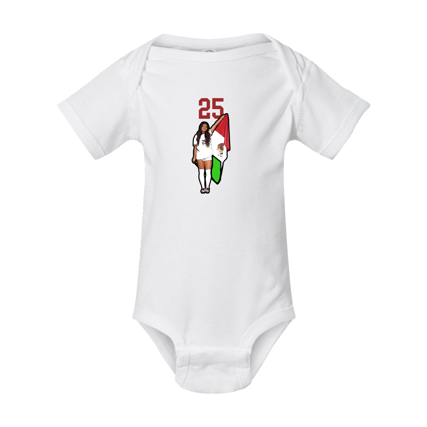 Baby Onesie — Number Top in White