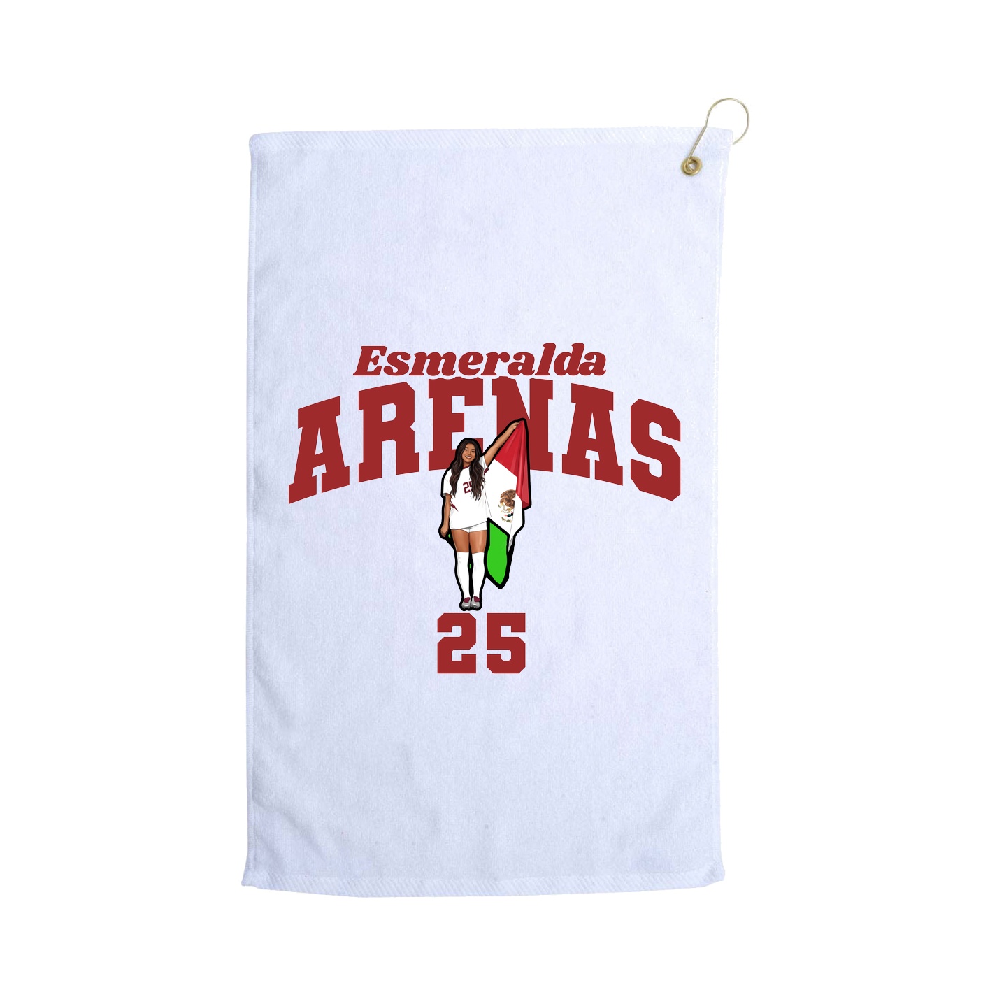 Golf Towel — Signature Arch in White