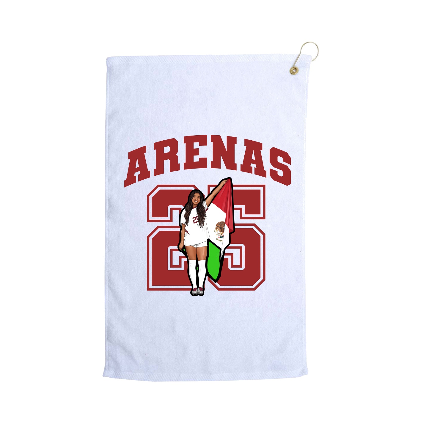 Golf Towel — Number in White