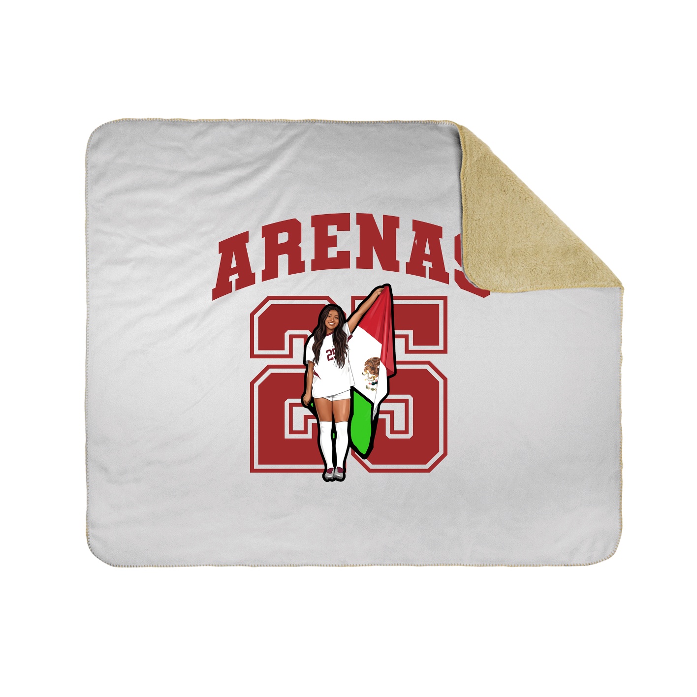 Throw Blanket — Number in White