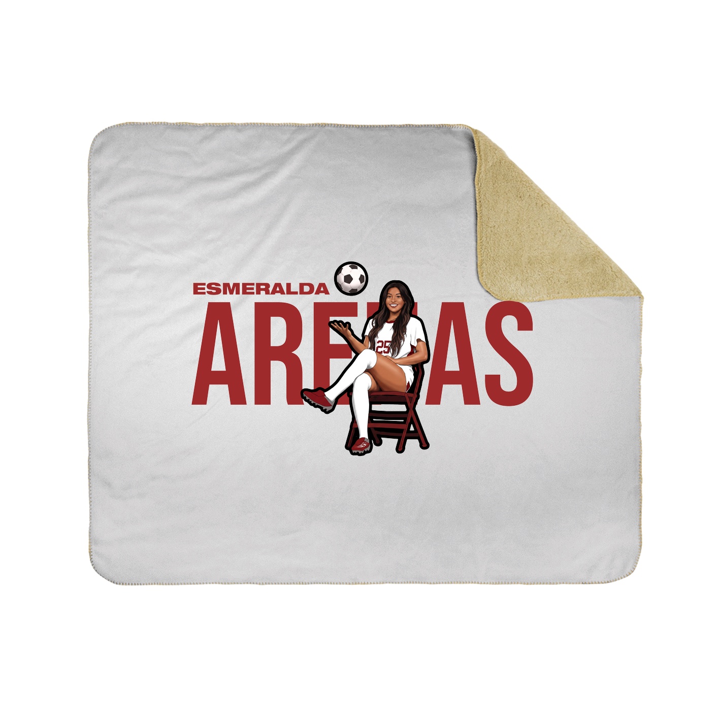 Throw Blanket — Player Name in White