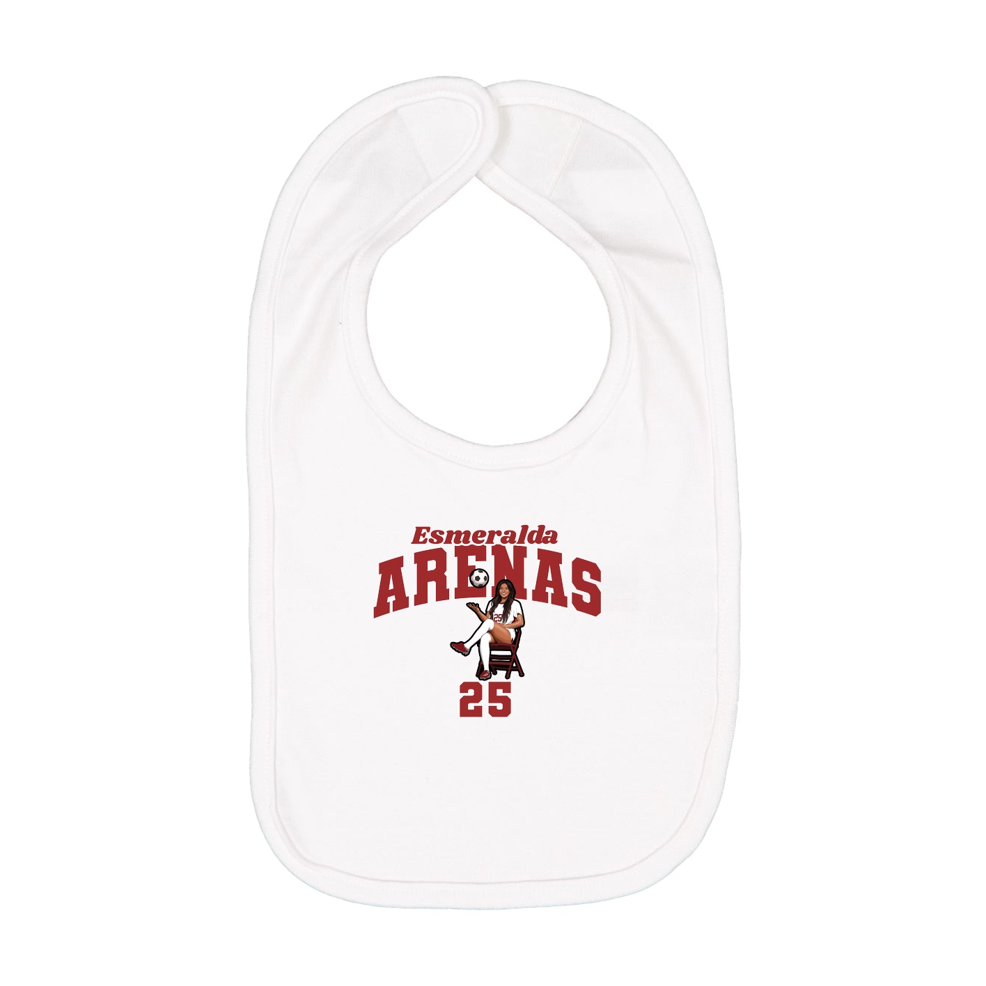 Infant Bib — Signature Arch in White