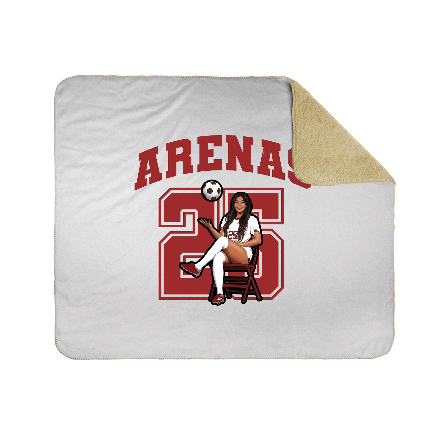 Throw Blanket — Number in White