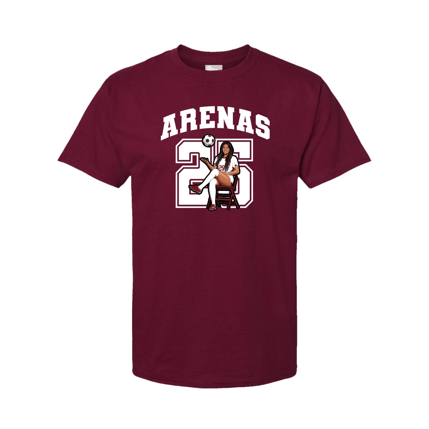 Youth Tee — Number in Cardinal