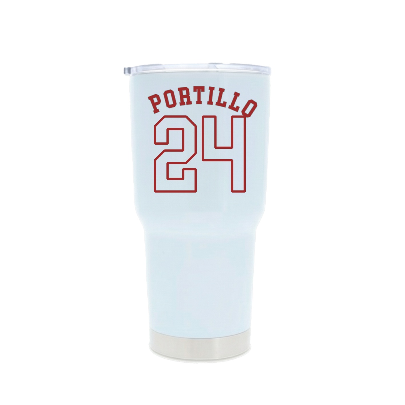 30oz Stainless Steel Tumbler — Shirsey Arch in White