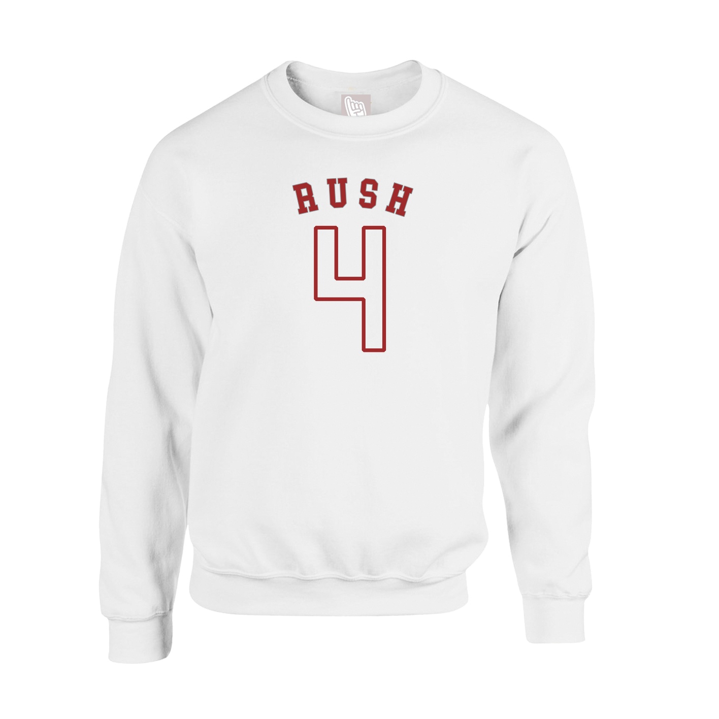 Fleece Crew — Shirsey Arch in White