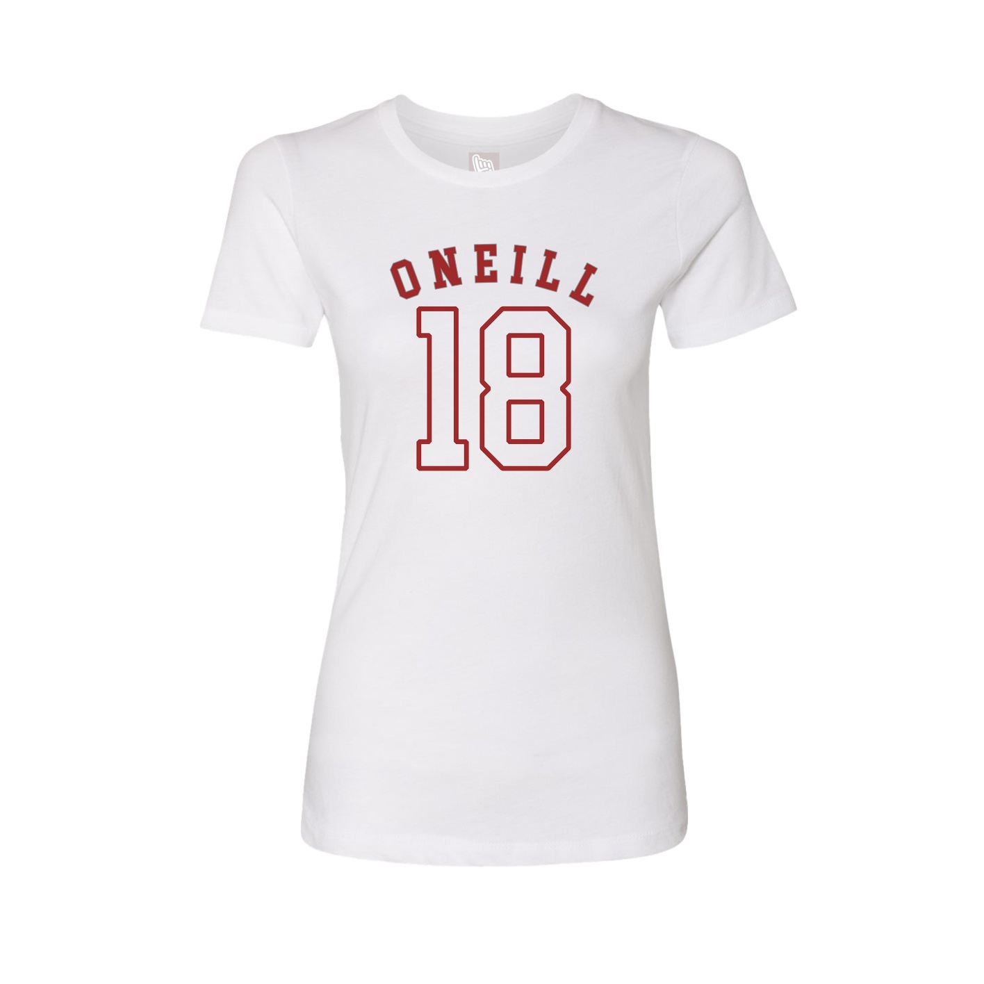 Fitted Women's Tee — Shirsey Arch in White