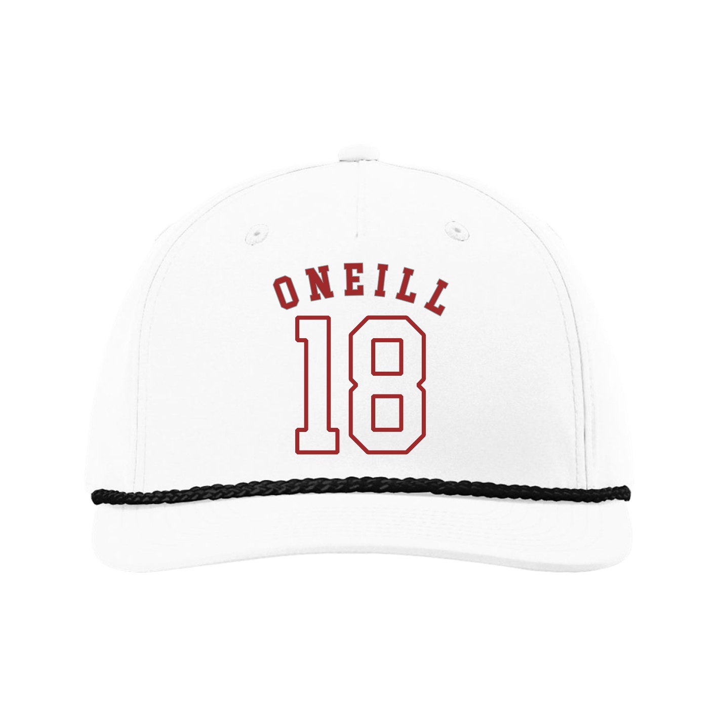 Five-Panel Classic Rope Cap — Shirsey Arch in White