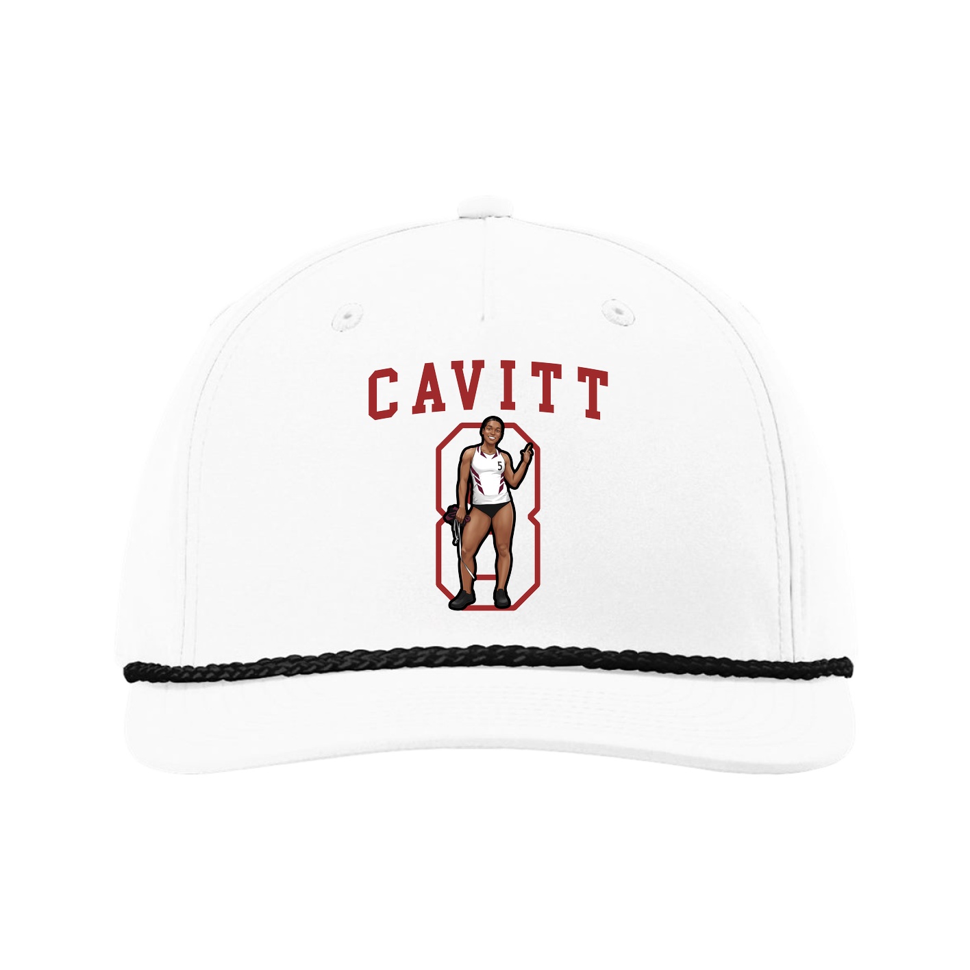 Five-Panel Classic Rope Cap — Shirsey in White