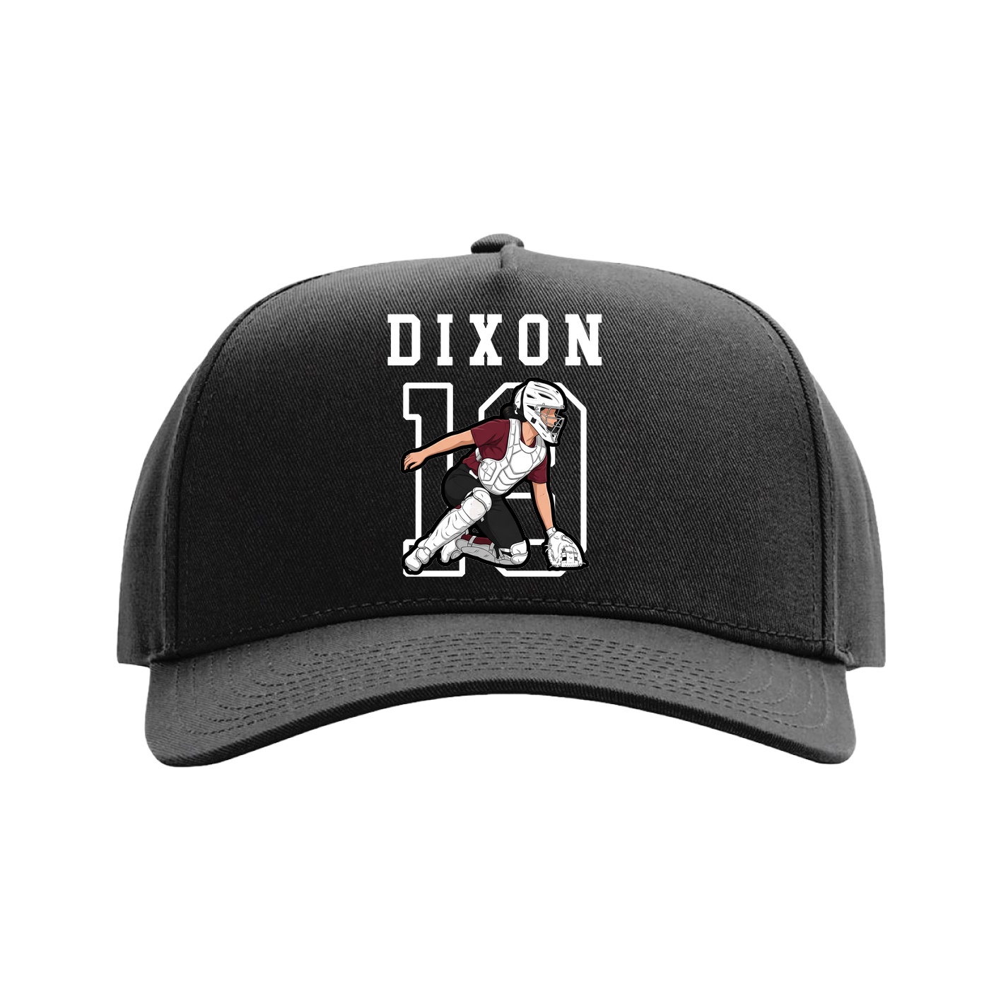 Full Fabric Five-Panel Champ Cap — Shirsey in Black