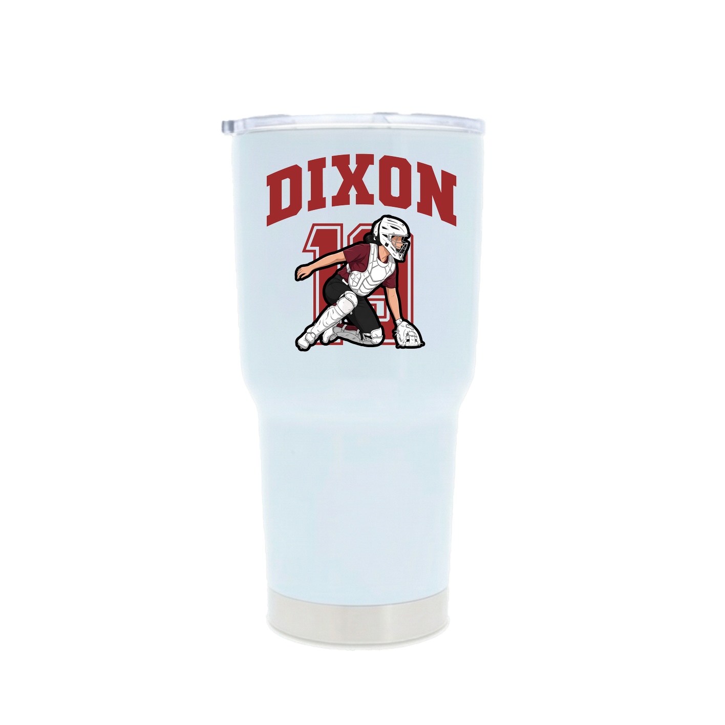 30oz Stainless Steel Tumbler — Number in White