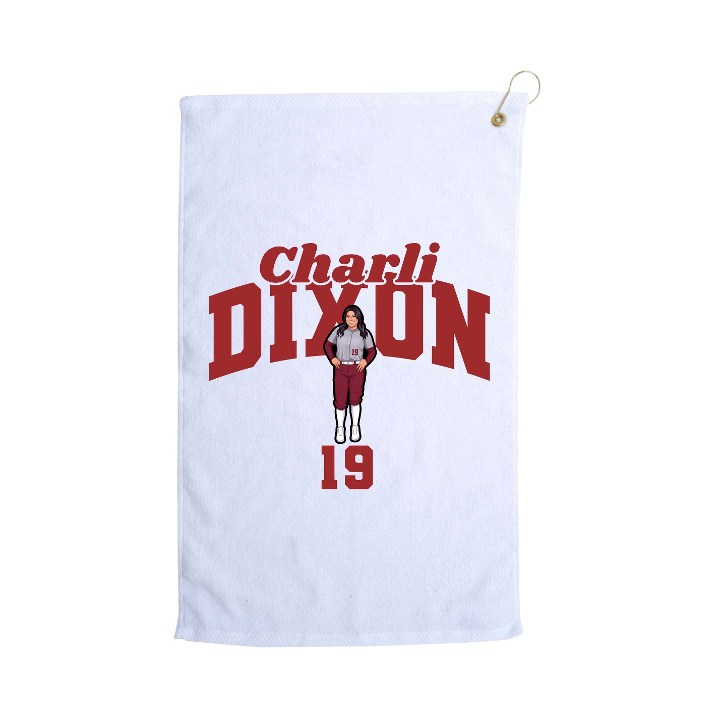 Golf Towel — Signature Arch in White