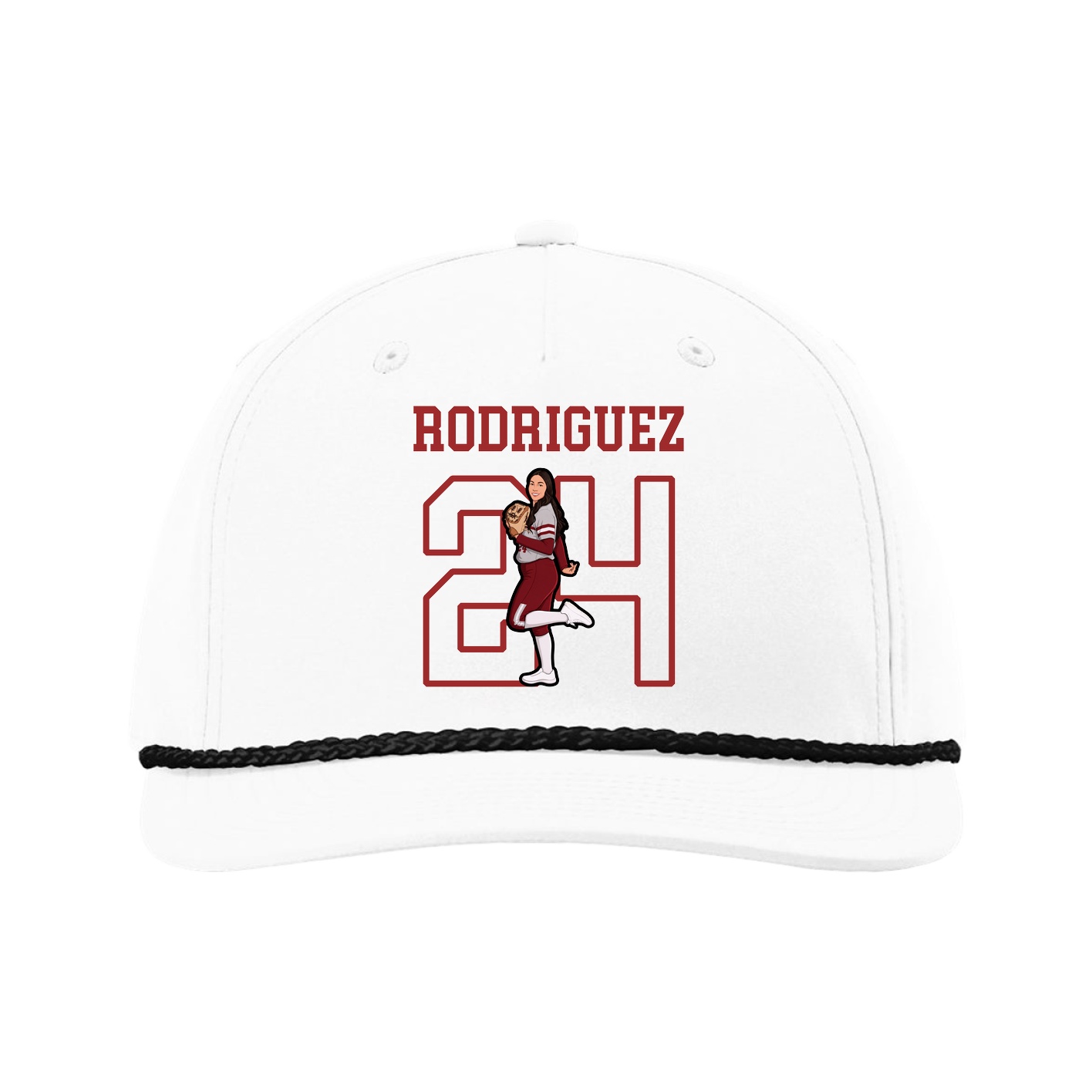 Five-Panel Classic Rope Cap — Shirsey in White
