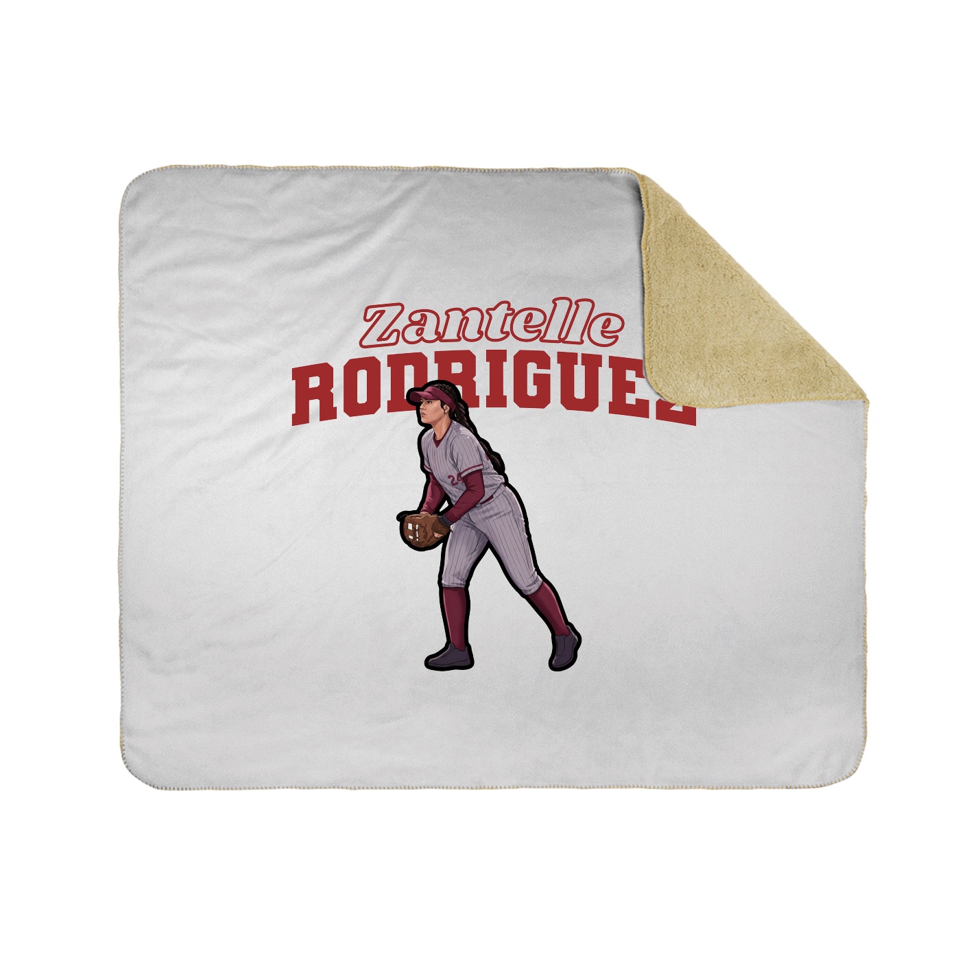 Throw Blanket — Name Arch in White