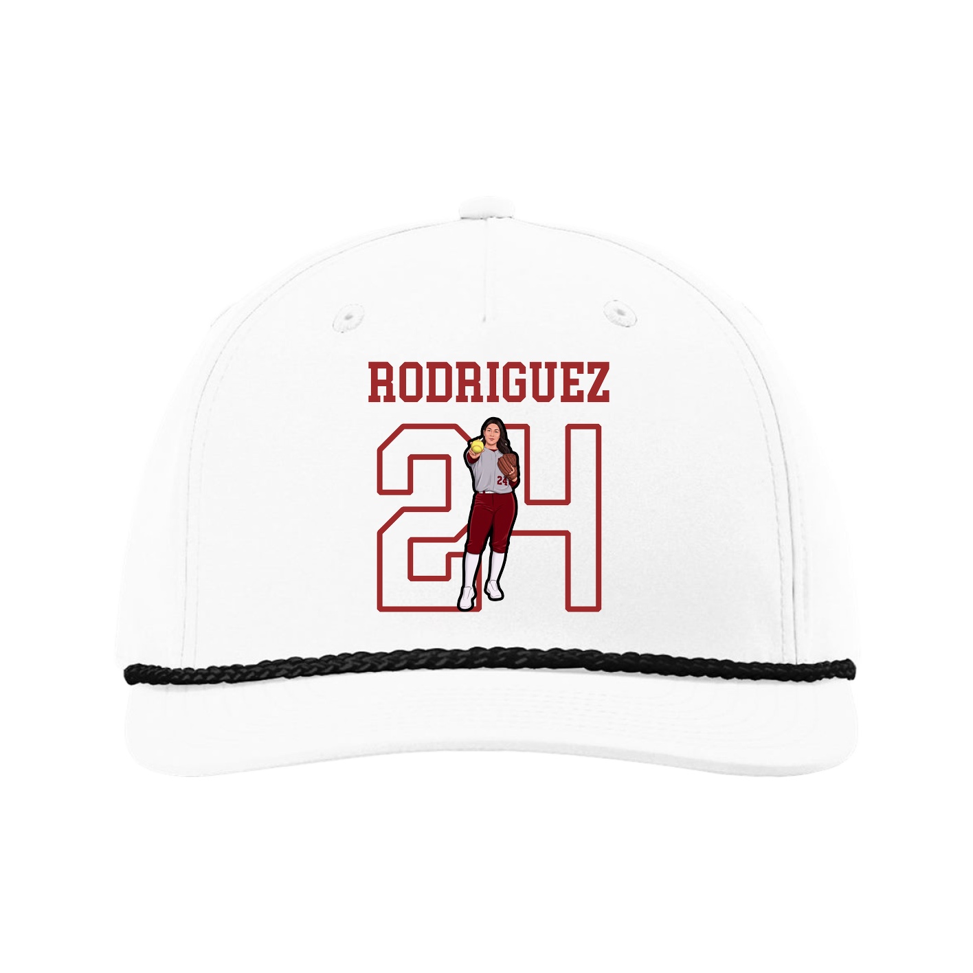 Five-Panel Classic Rope Cap — Shirsey in White
