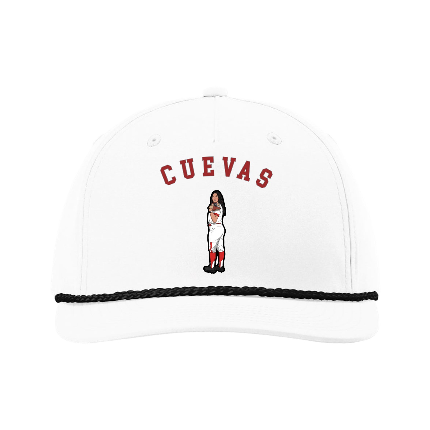 Five-Panel Classic Rope Cap — Shirsey Arch in White