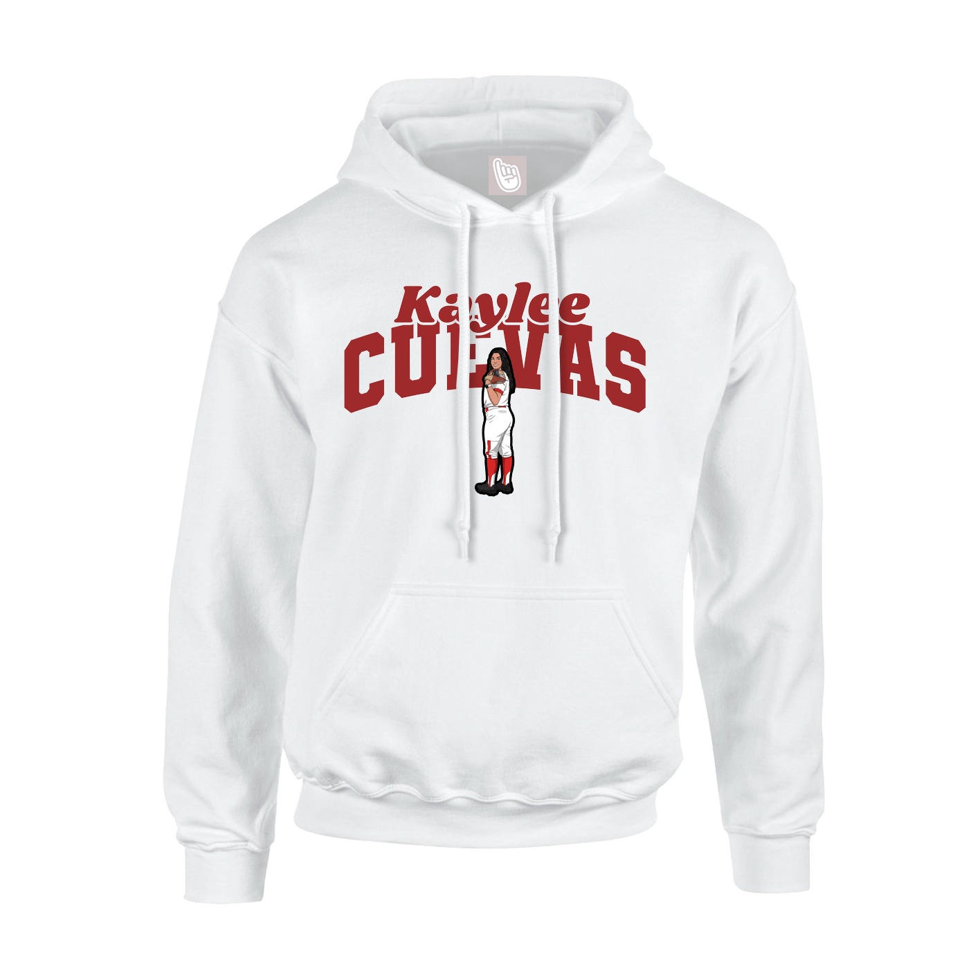 Hoodie — Signature Arch in White