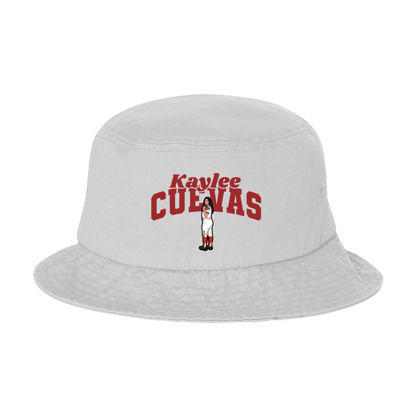 Bucket Cap — Signature Arch in White