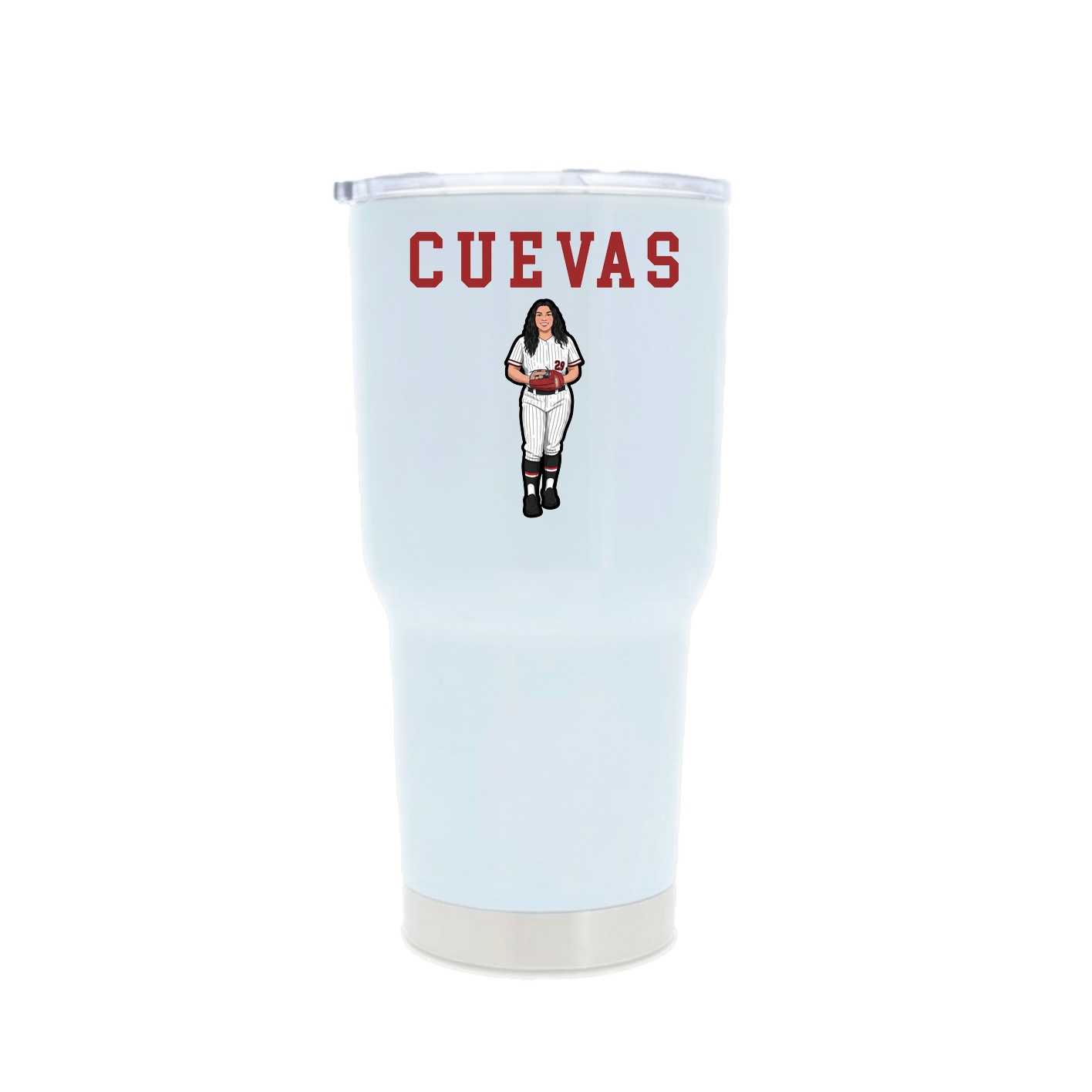 30oz Stainless Steel Tumbler — Shirsey in White