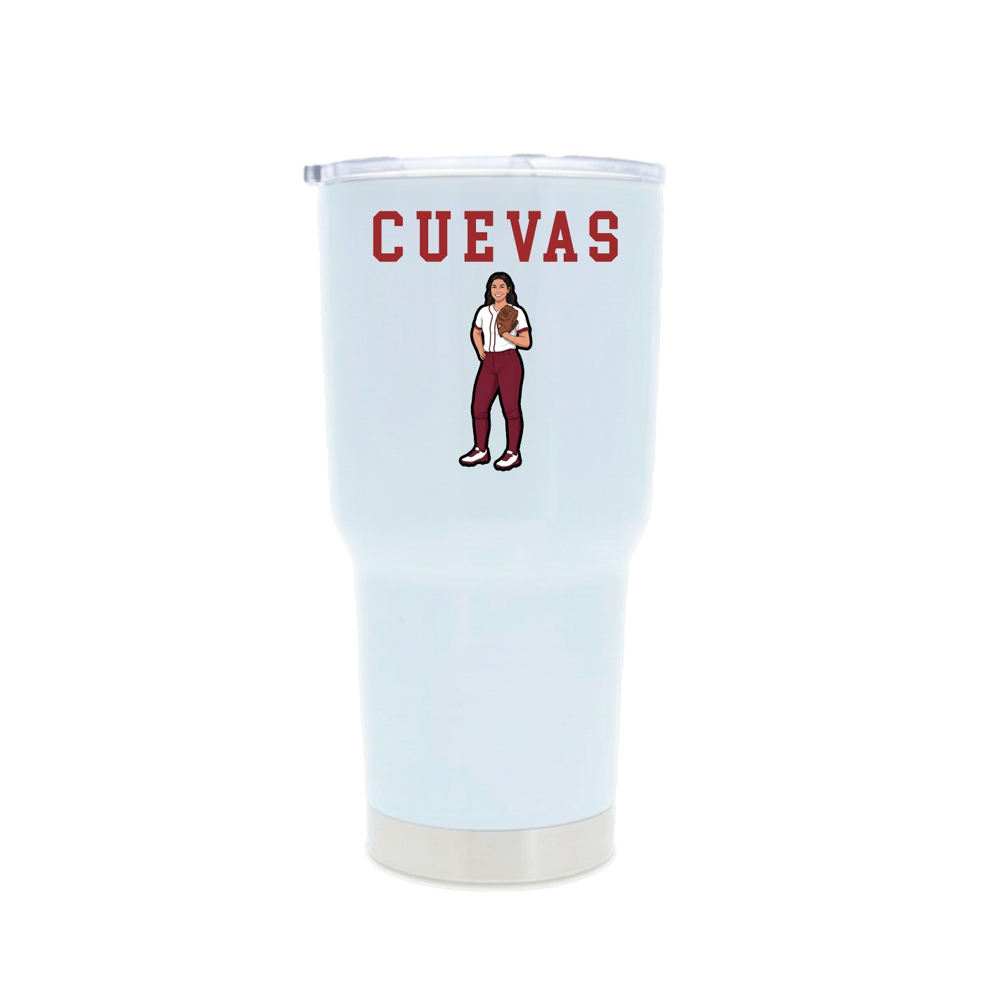 30oz Stainless Steel Tumbler — Shirsey in White