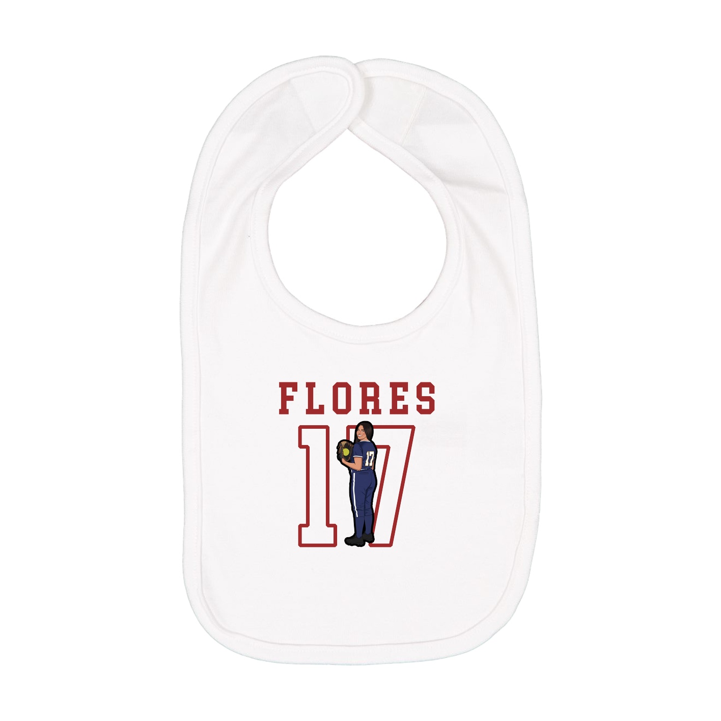 Infant Bib — Shirsey in White
