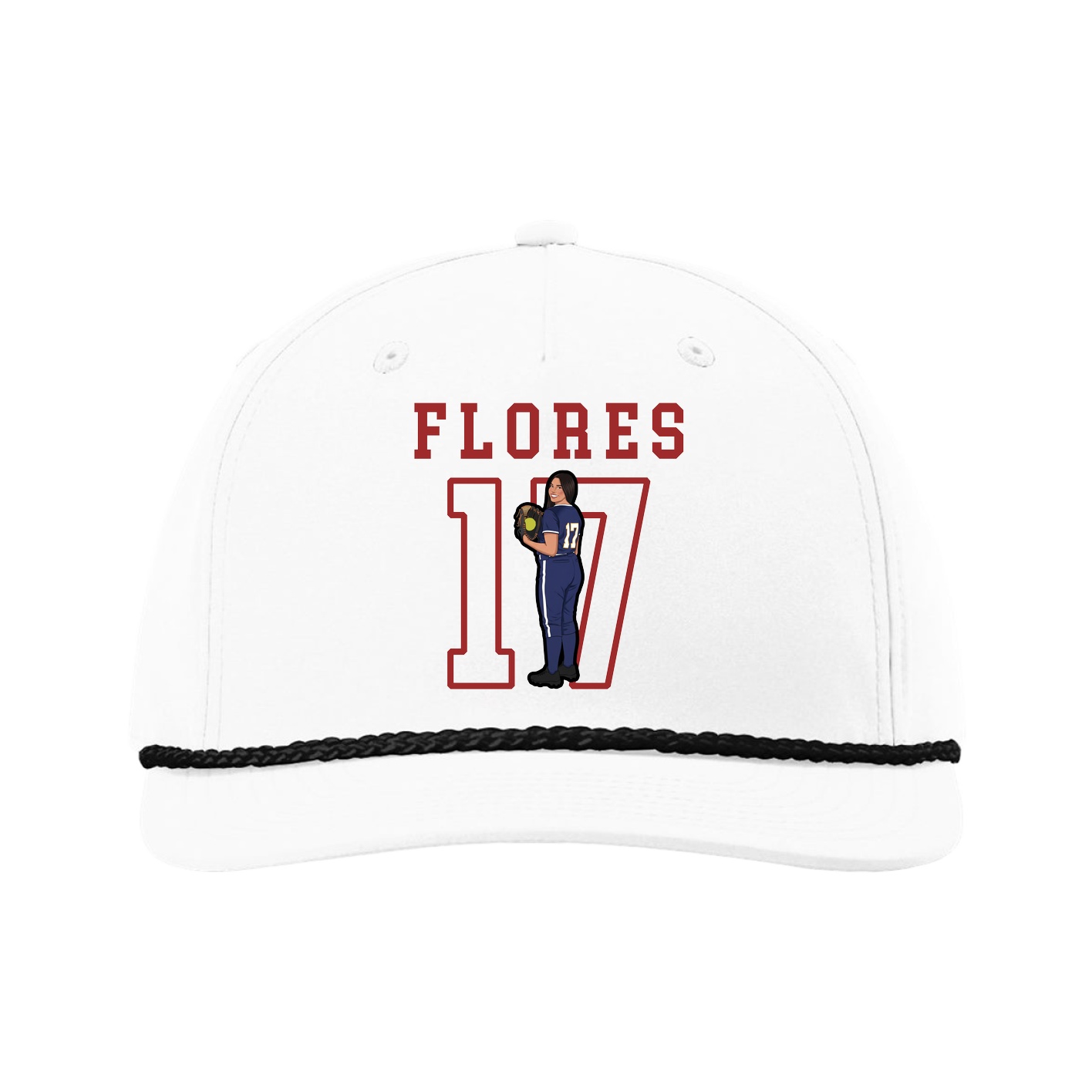 Five-Panel Classic Rope Cap — Shirsey in White