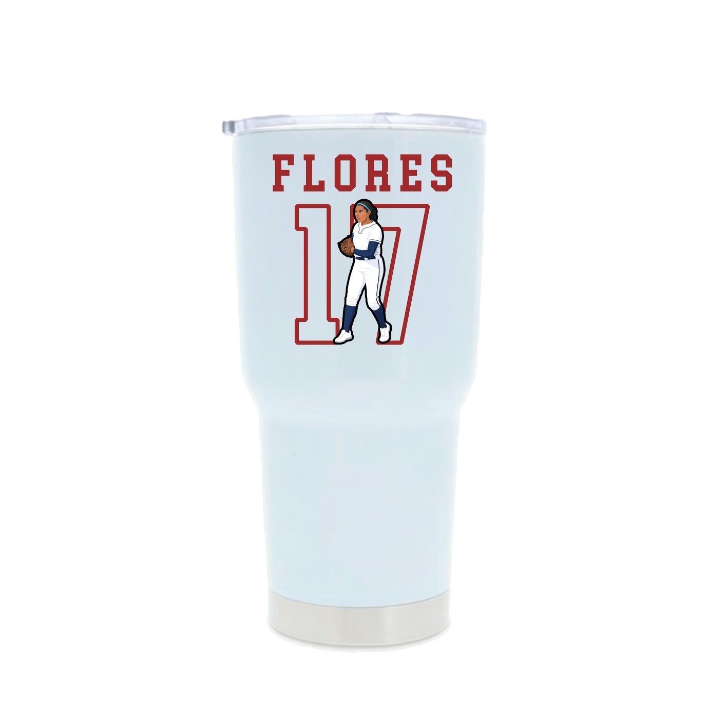 30oz Stainless Steel Tumbler — Shirsey in White