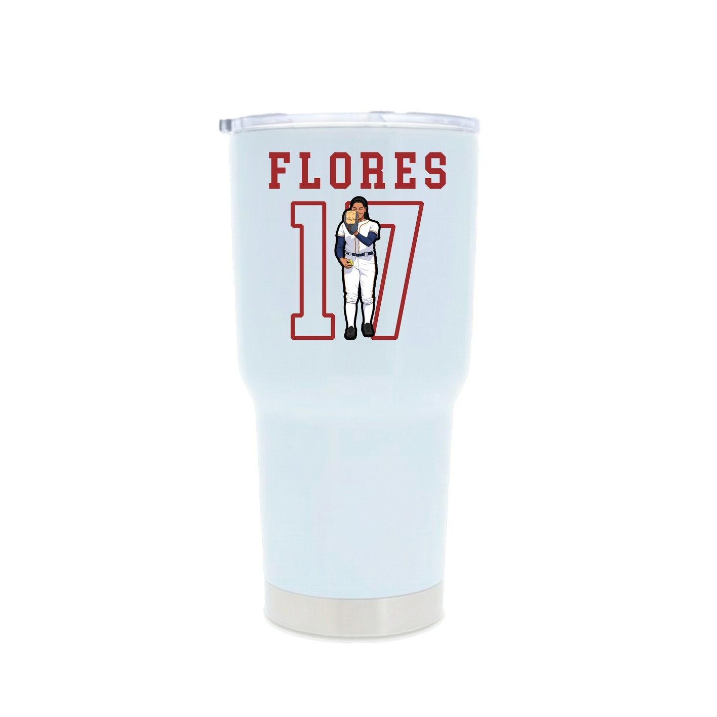 30oz Stainless Steel Tumbler — Shirsey in White