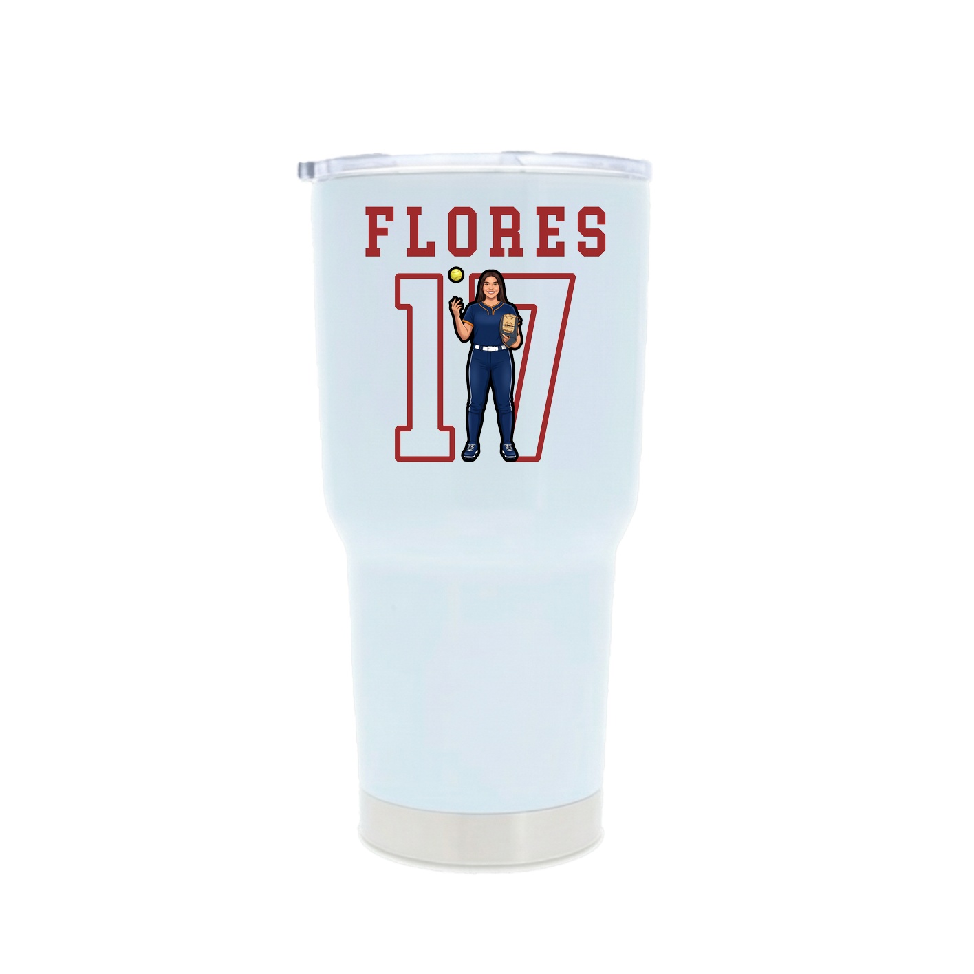 30oz Stainless Steel Tumbler — Shirsey in White