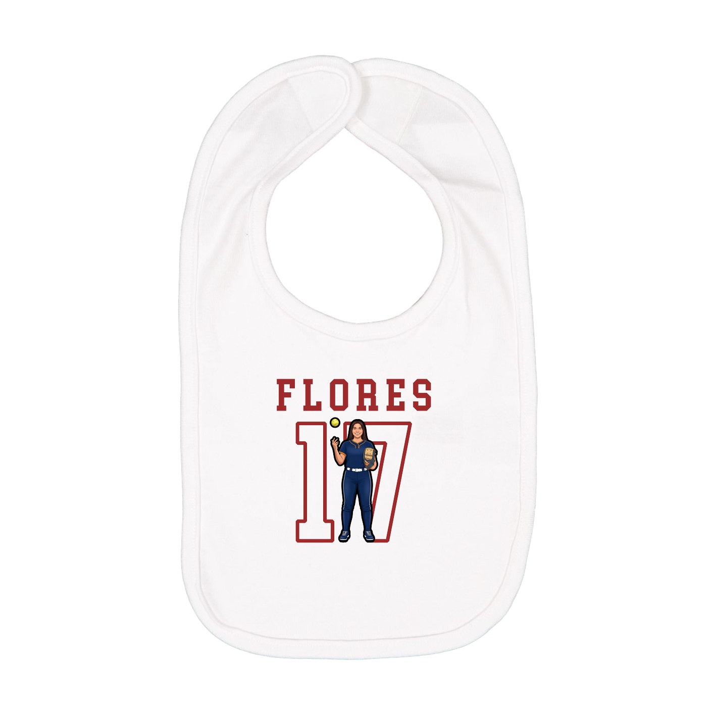 Infant Bib — Shirsey in White