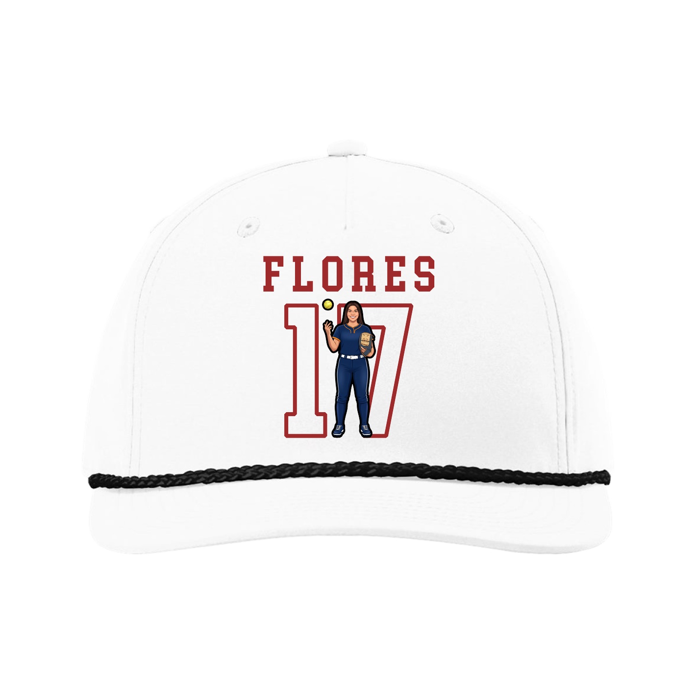 Five-Panel Classic Rope Cap — Shirsey in White