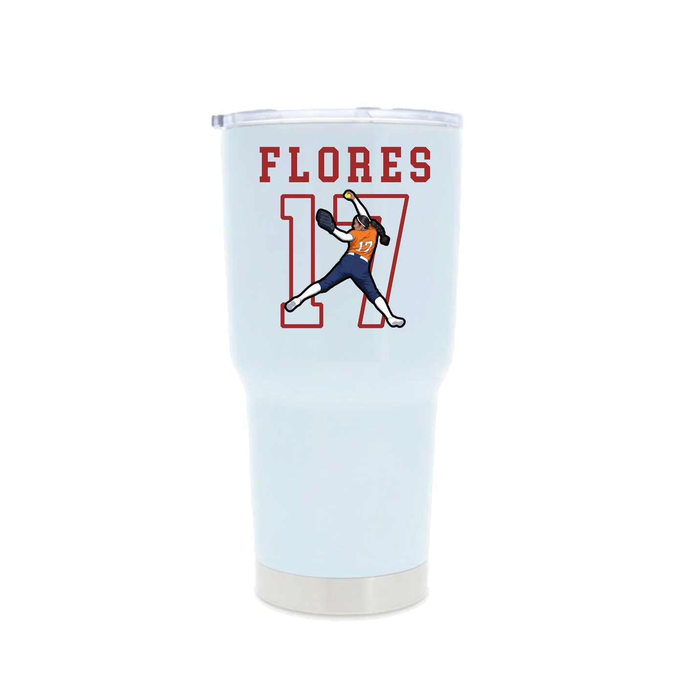 30oz Stainless Steel Tumbler — Shirsey in White