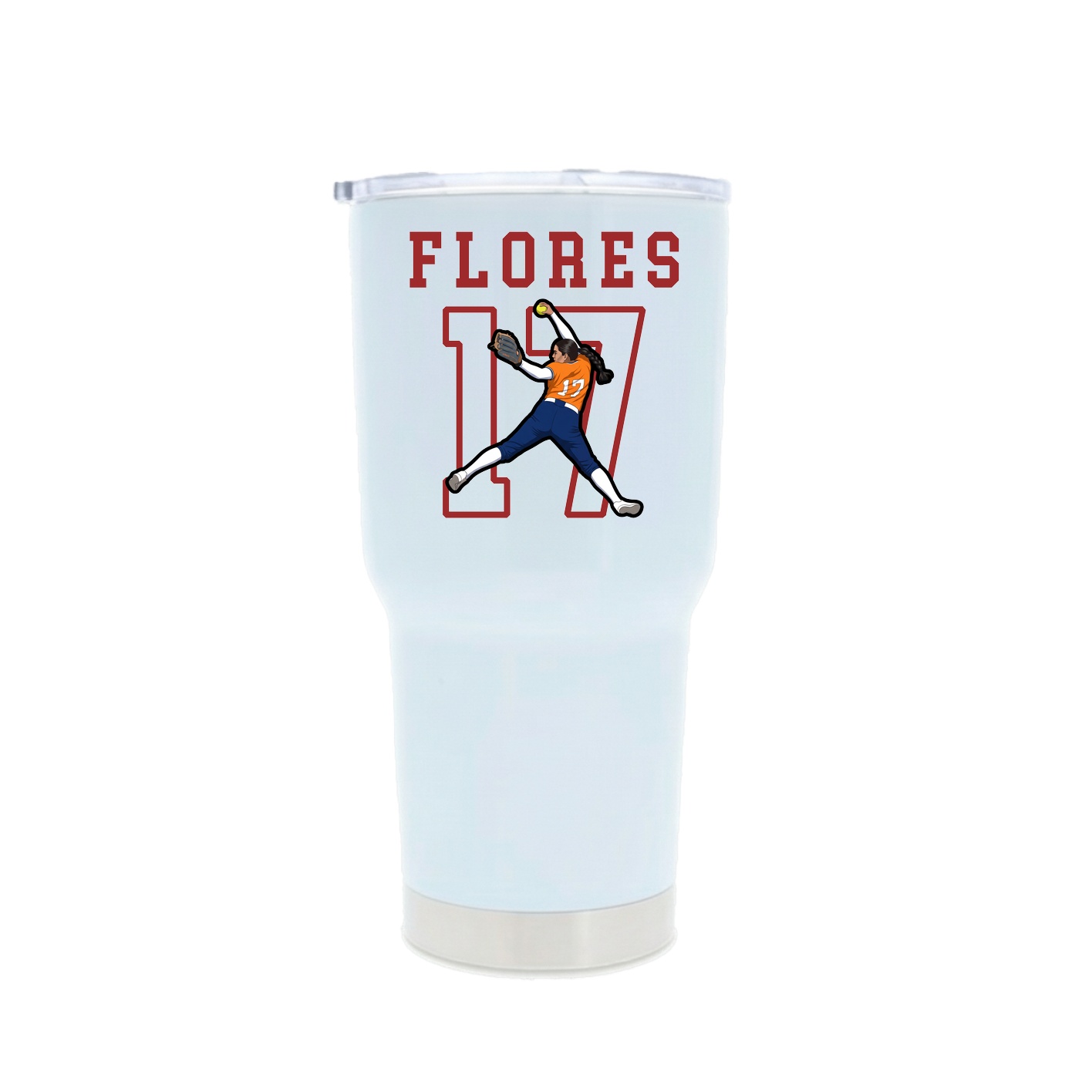 30oz Stainless Steel Tumbler — Shirsey in White