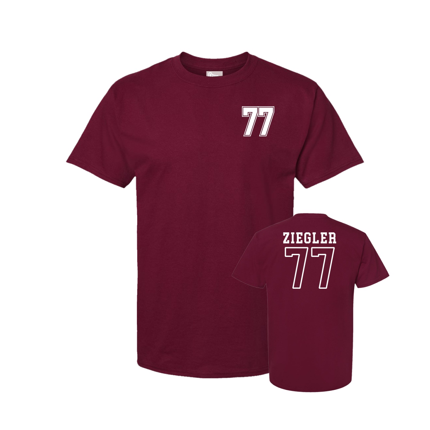 Youth Tee — Chest Back in Cardinal