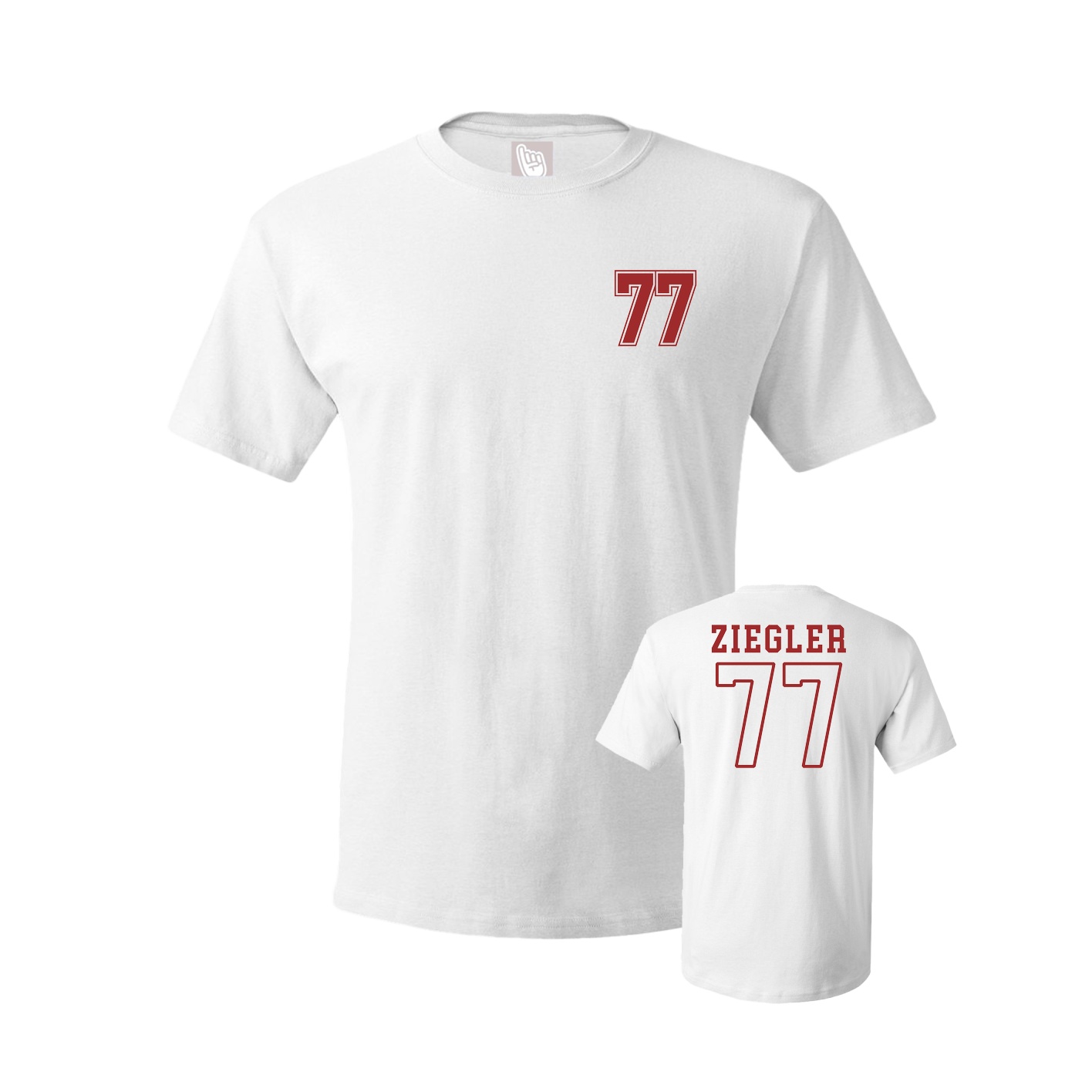 Youth Tee — Chest Back in White