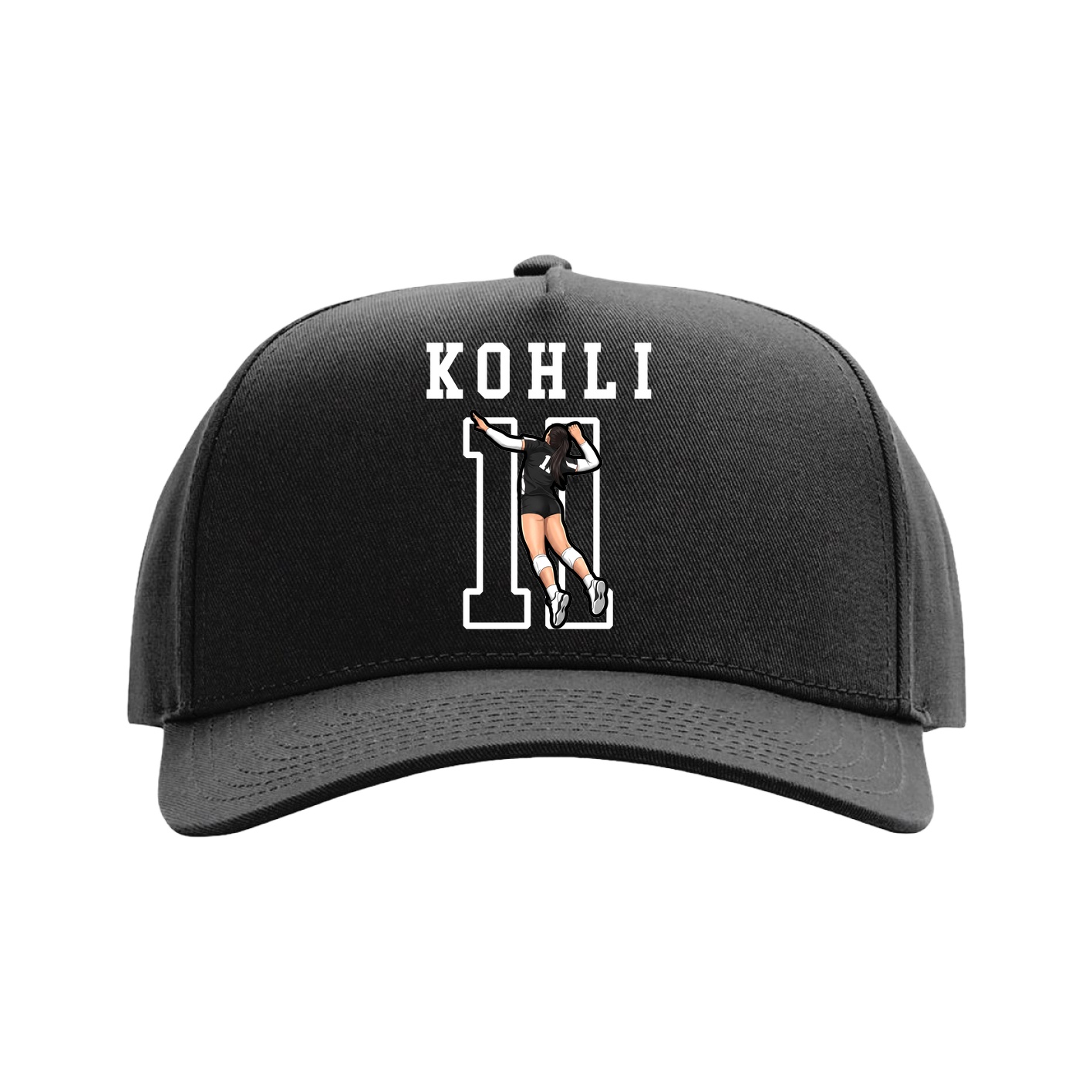 Full Fabric Five-Panel Champ Cap — Shirsey in Black