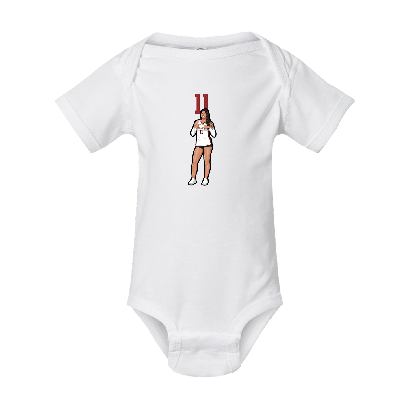 Baby Onesie — Number Top in White