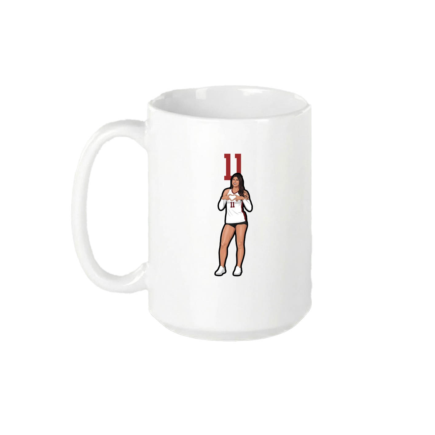 15oz Coffee Mug — Number Top in White