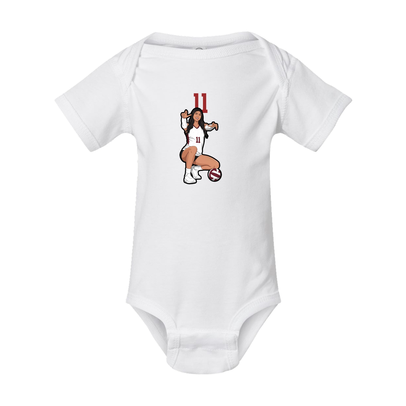 Baby Onesie — Number Top in White