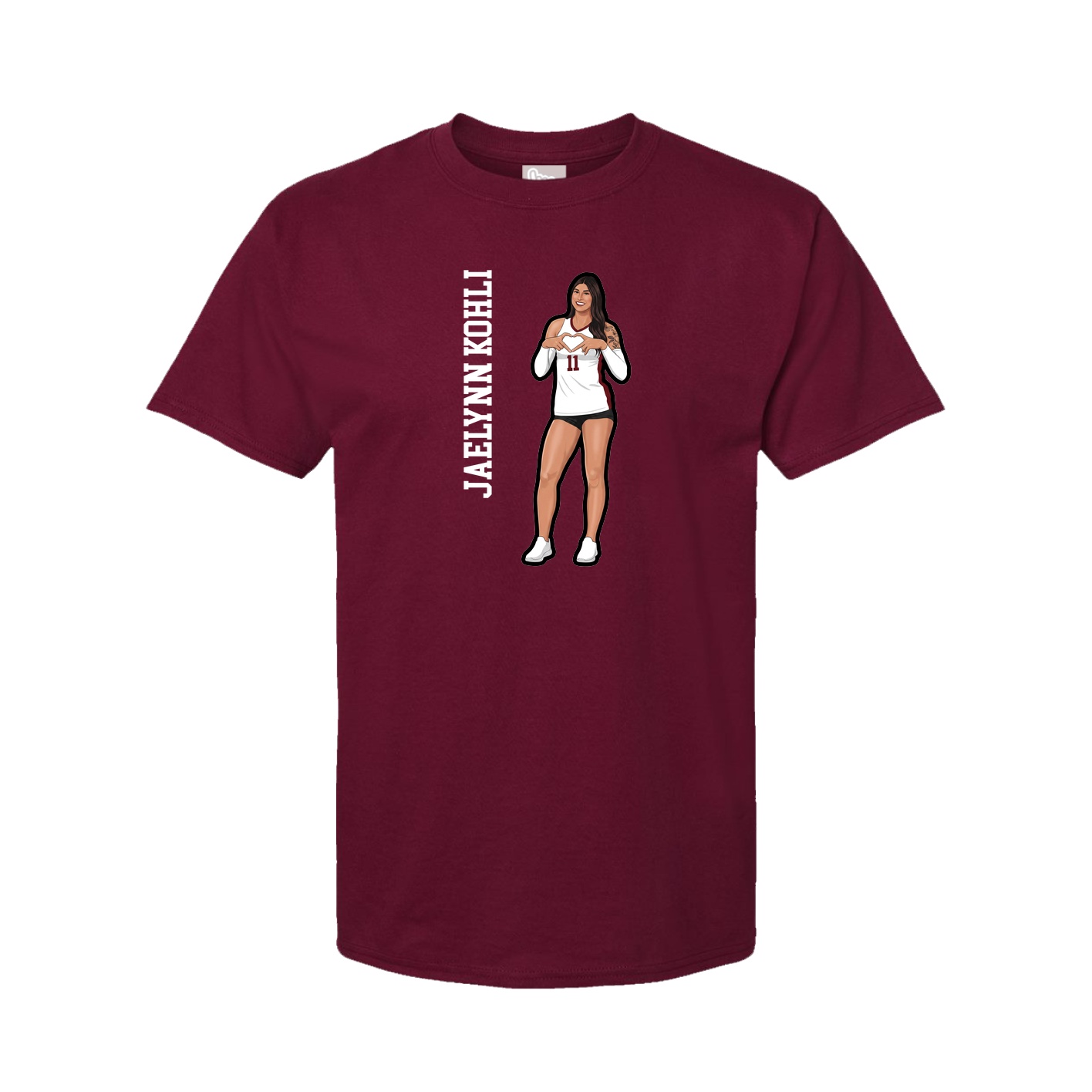 Tee — Name Vertical in Cardinal