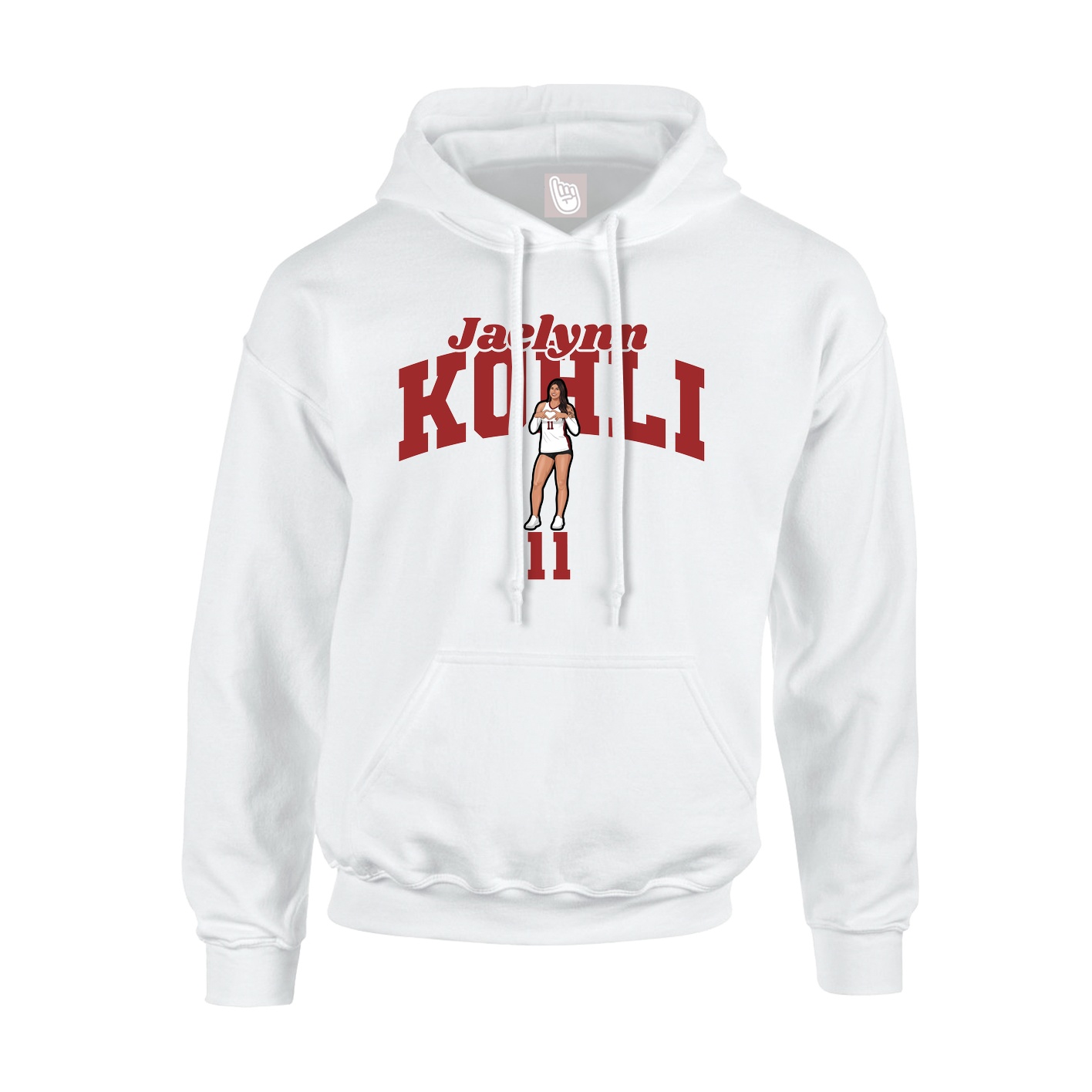 Hoodie — Signature Arch in White
